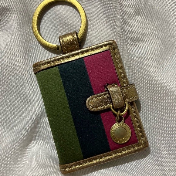 RARE Coach Legacy Stripes Photo Keychain - Picture 1 of 10